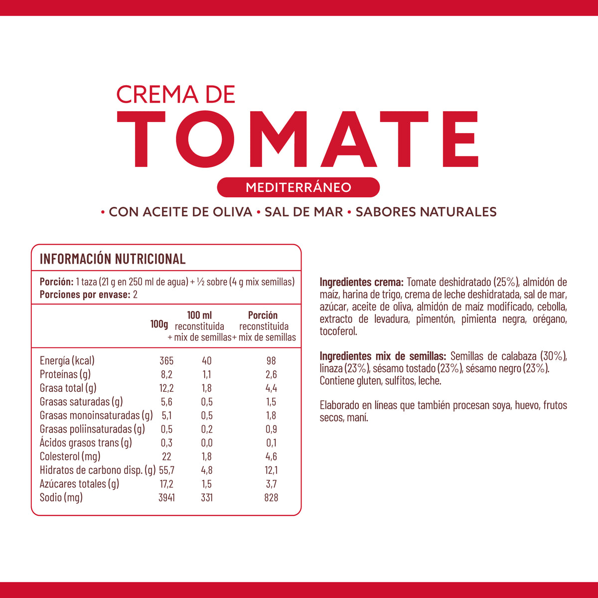 Crema de Tomate Mediterráneo IPAL Receta Original